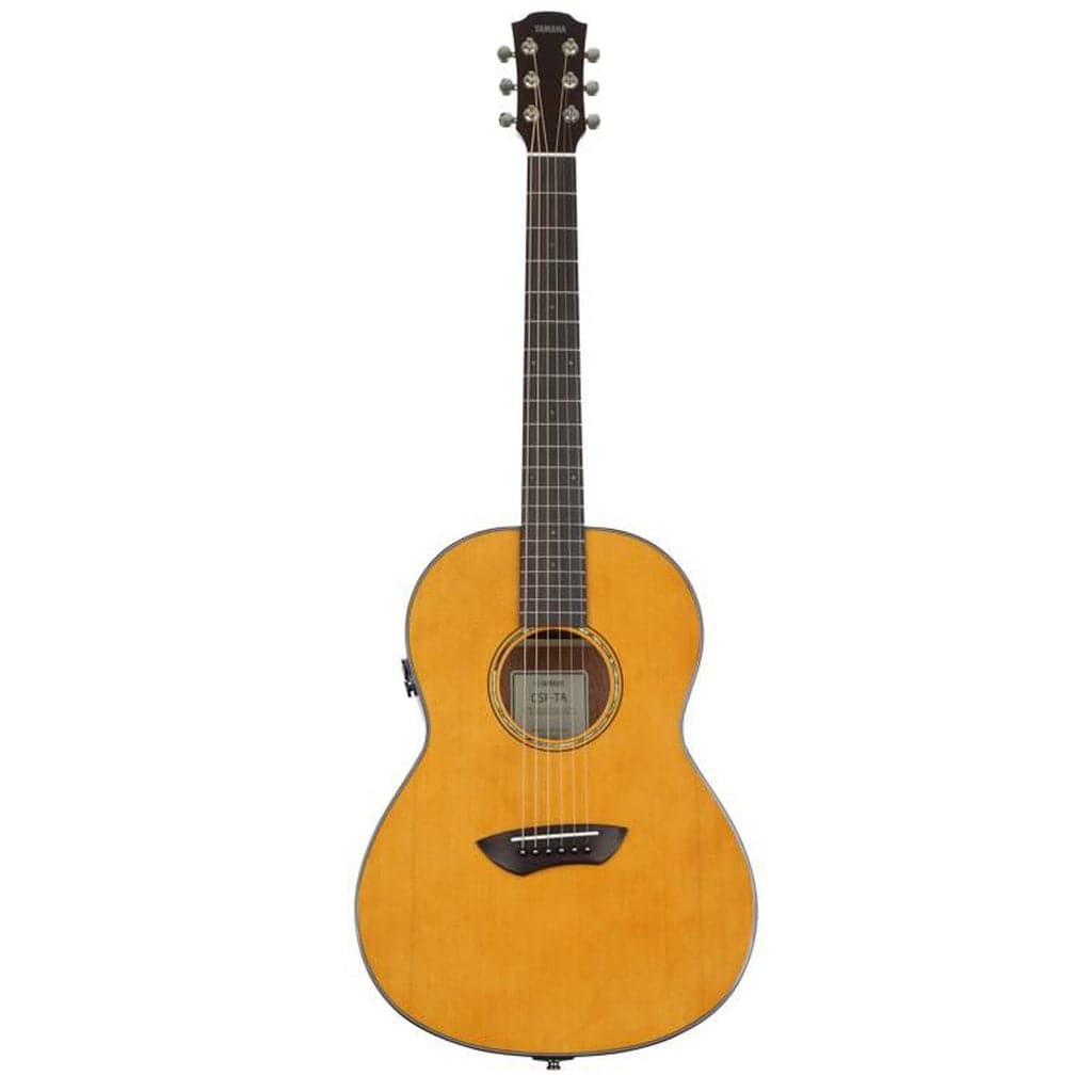 Yamaha CSF-TA TransAcoustic Parlor Size Acoustic Electric Guitar - Vintage  Natural Gloss