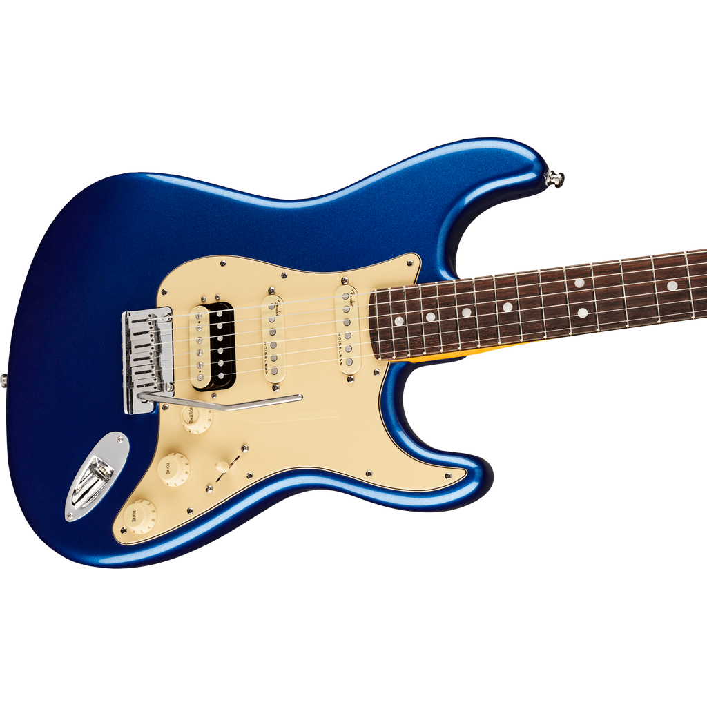 Fender American Ultra Stratocaster HSS Electric Guitar - Cobra Blue with Rosewood Fingerboard