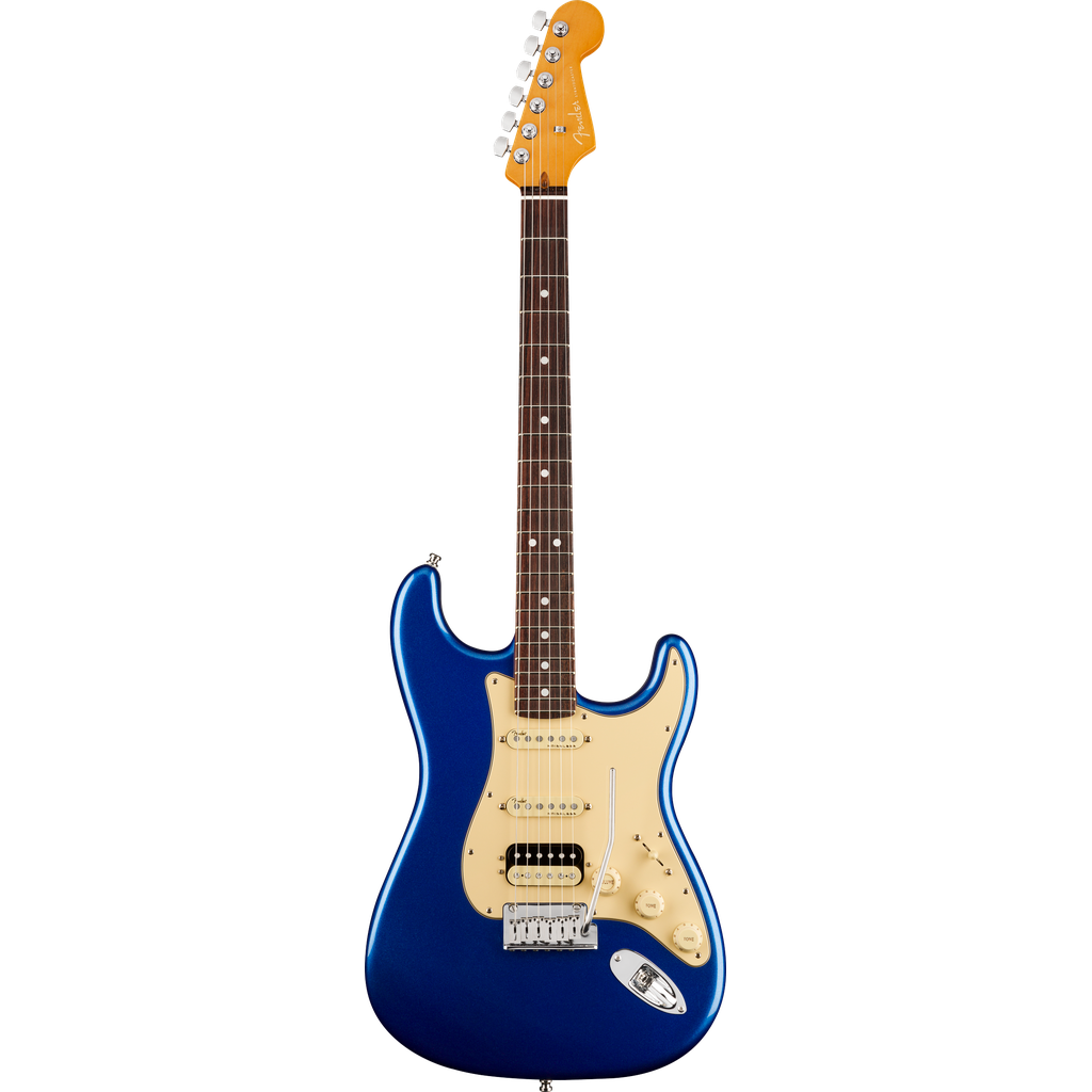 Fender American Ultra Stratocaster HSS Electric Guitar - Cobra Blue with Rosewood Fingerboard
