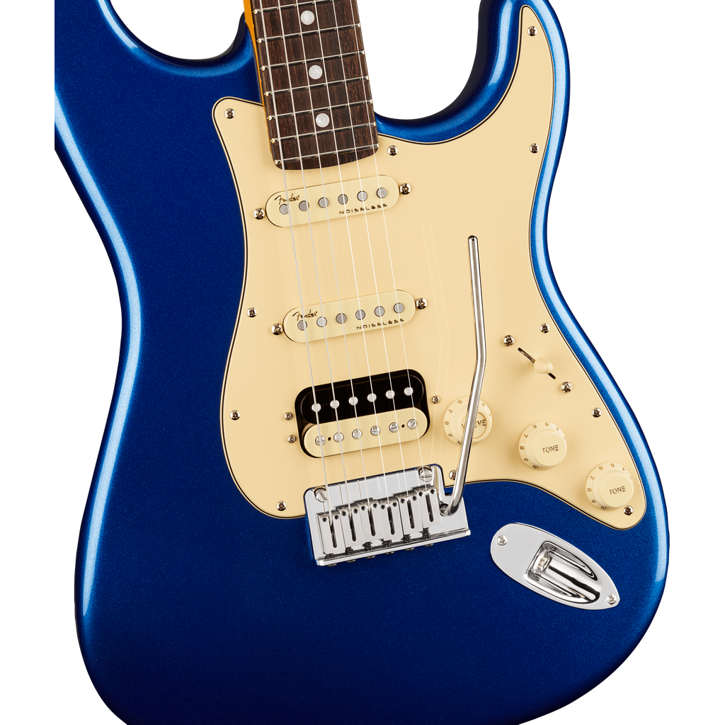 Fender American Ultra Stratocaster HSS Electric Guitar - Cobra Blue with Rosewood Fingerboard
