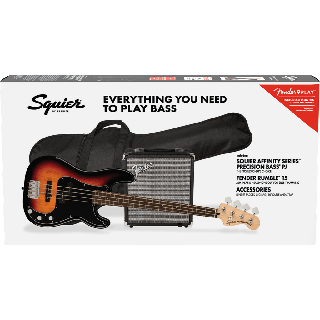 Squier Affinity Series Precision PJ Bass Guitar Pack