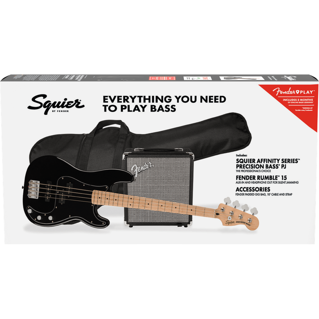 Squier Affinity Series Precision PJ Bass Guitar Pack