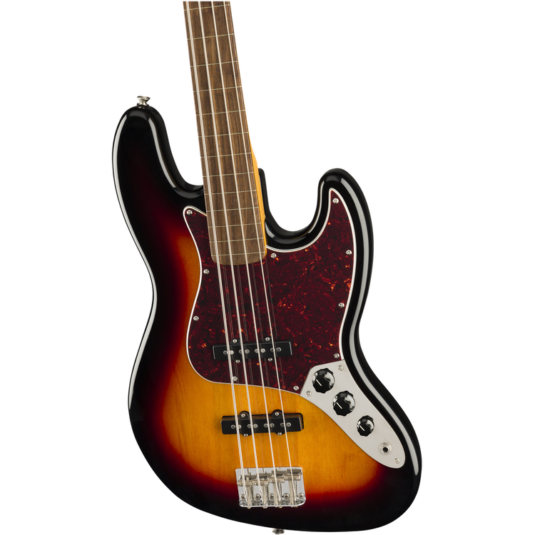 Squier Classic Vibe '60s Fretless Jazz Bass Guitar - 3-Tone Sunburst