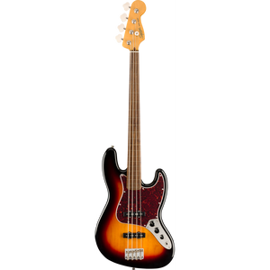 Squier Classic Vibe '60s Fretless Jazz Bass Guitar - 3-Tone Sunburst