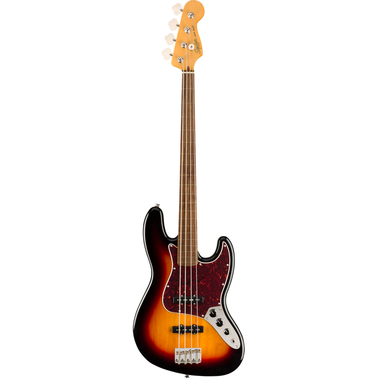 Squier Classic Vibe '60s Fretless Jazz Bass Guitar - 3-Tone Sunburst