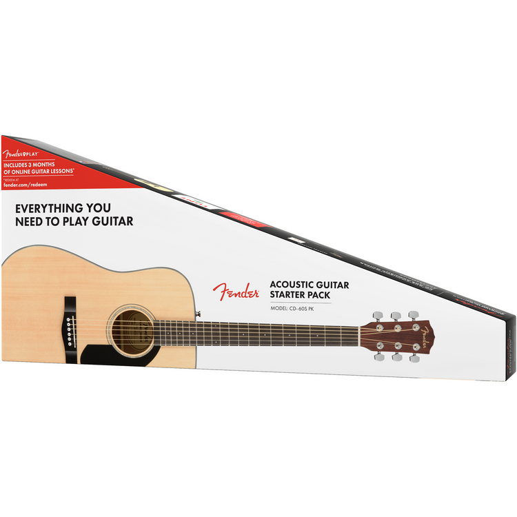 Fender CD-60S Dreadnought Acoustic Guitar Pack - Natural