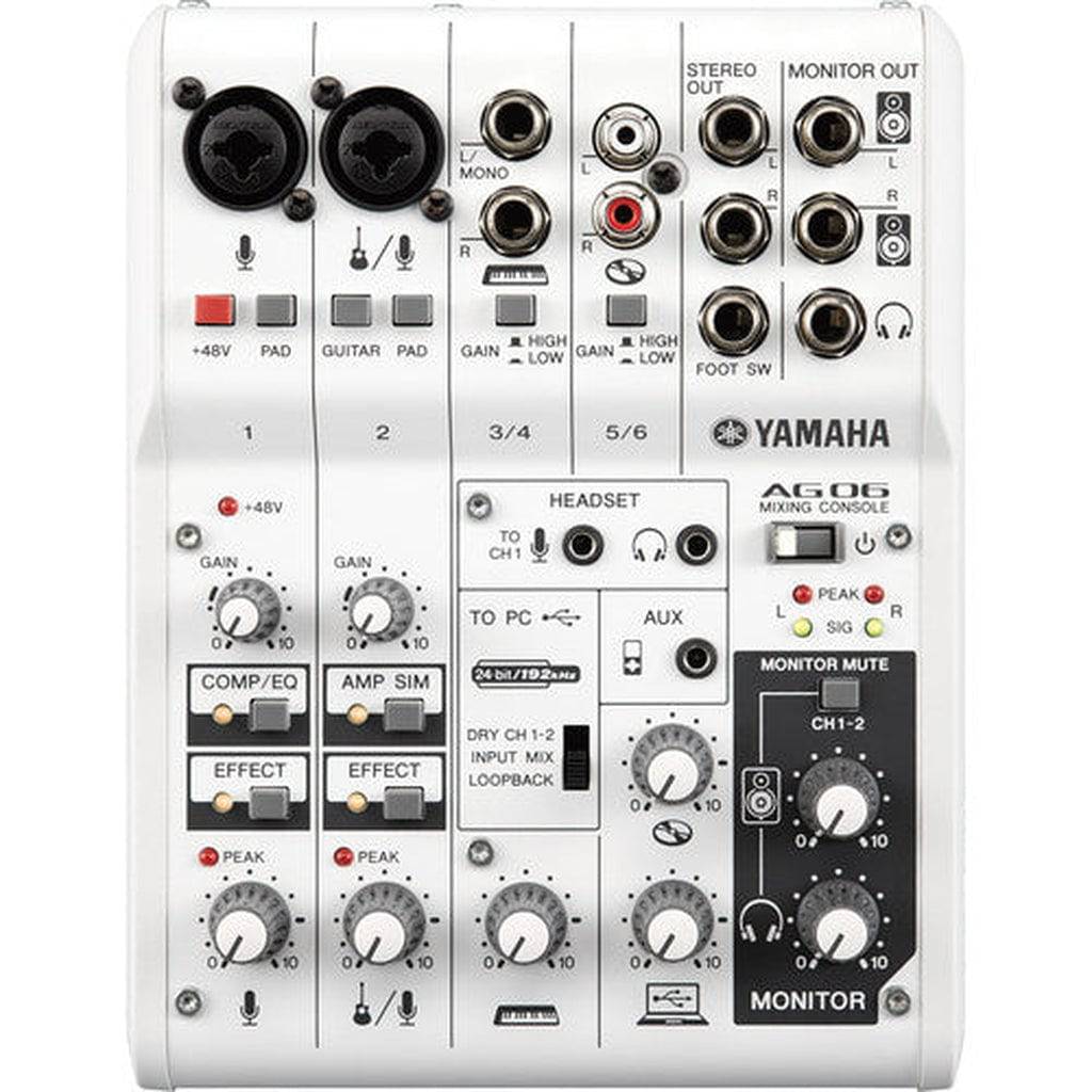 Yamaha AG06 6-channel Mixer and USB Audio Interface - Irvine Art And Music