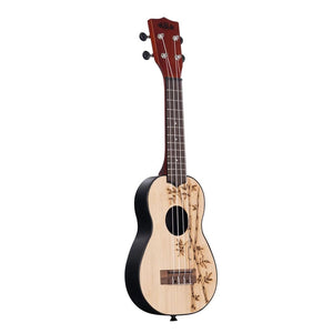 Kala Ukadelic Bamboo Top Soprano Ukulele - Natural Satin