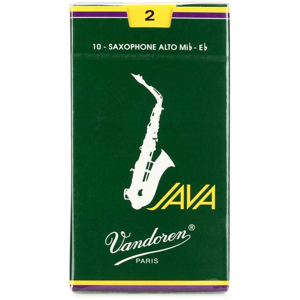 Vandoren JAVA Green Alto Saxophone Reeds - 10 Pack