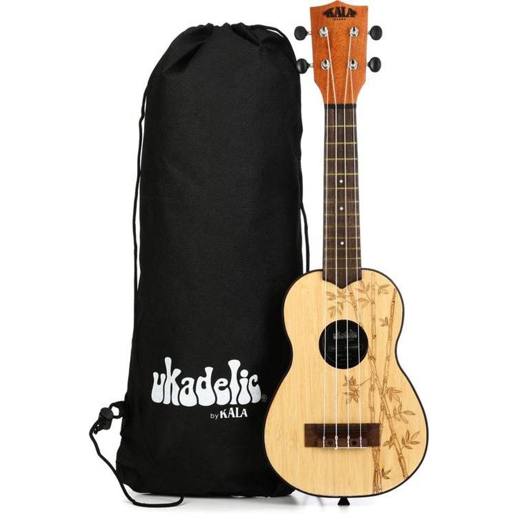 Kala Ukadelic Bamboo Top Soprano Ukulele - Natural Satin