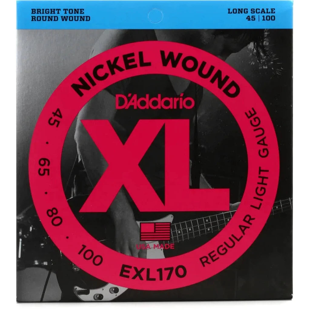 D'Addario XL Nickel Wound Bass Guitar Strings