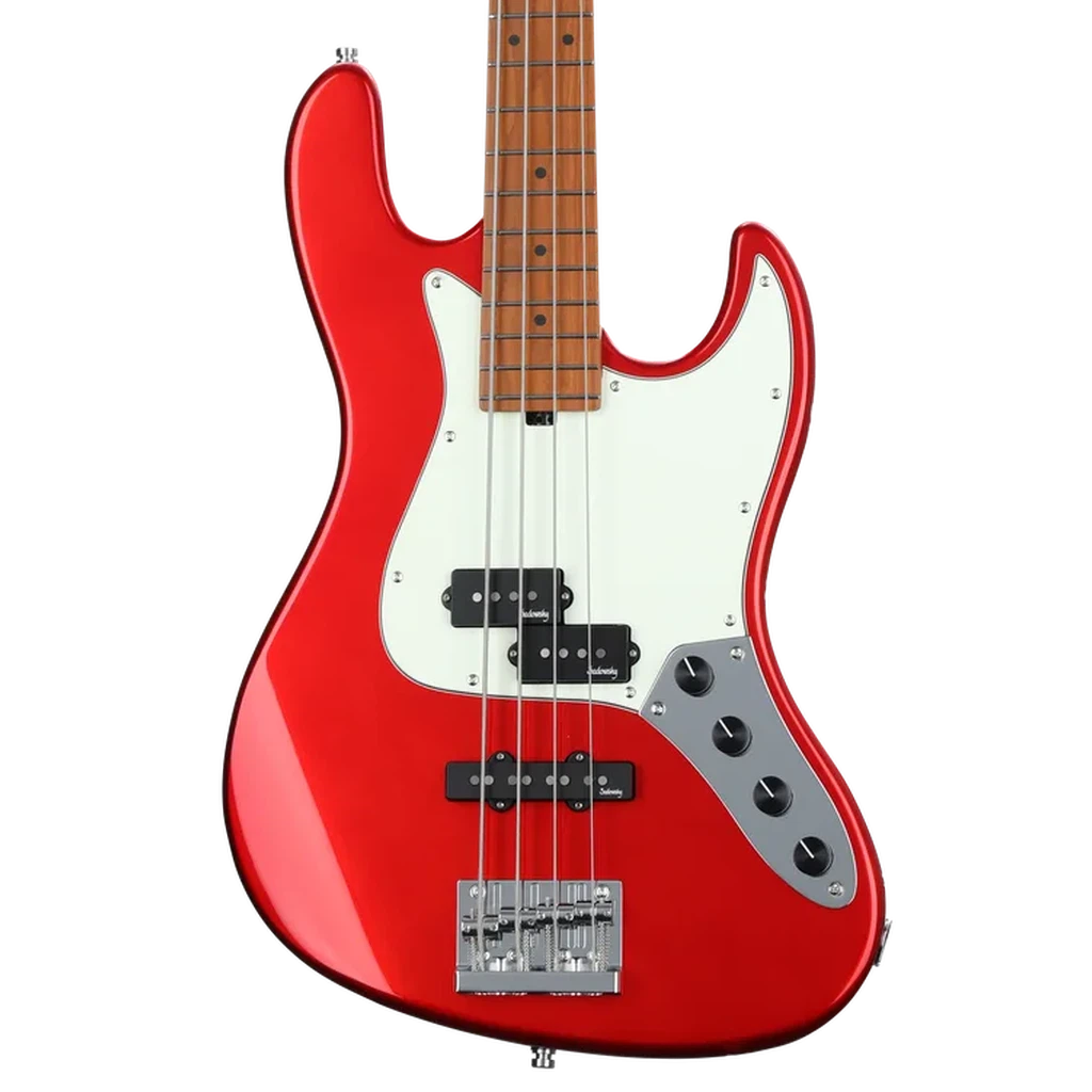 Sadowsky MetroExpress 21 Fret Hybrid P/J Morado Fingerboard 4 String Bass Guitar - Solid Candy Apple Red Metallic High Polish