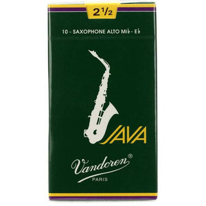 Vandoren JAVA Green Alto Saxophone Reeds - 10 Pack