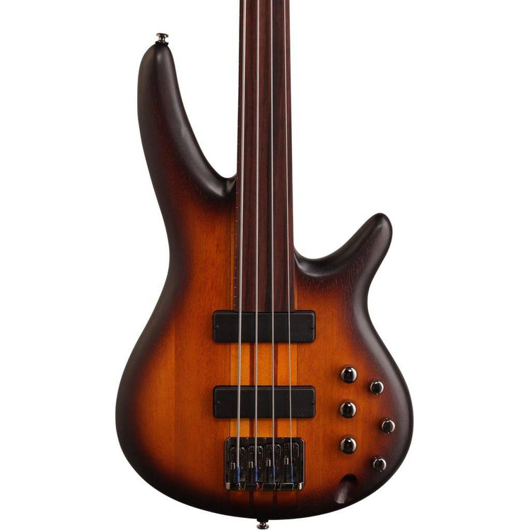 Ibanez Bass Workshop SRF700 Fretless Bass Guitar - Brown Burst Flat