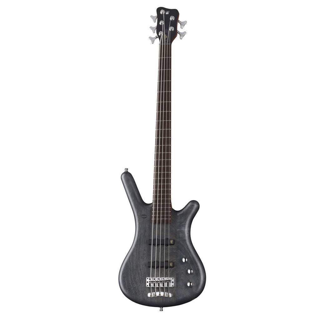 Warwick Pro Series Corvette Standard 5 String Bass Guitar - Nirvana Black Transparent Satin