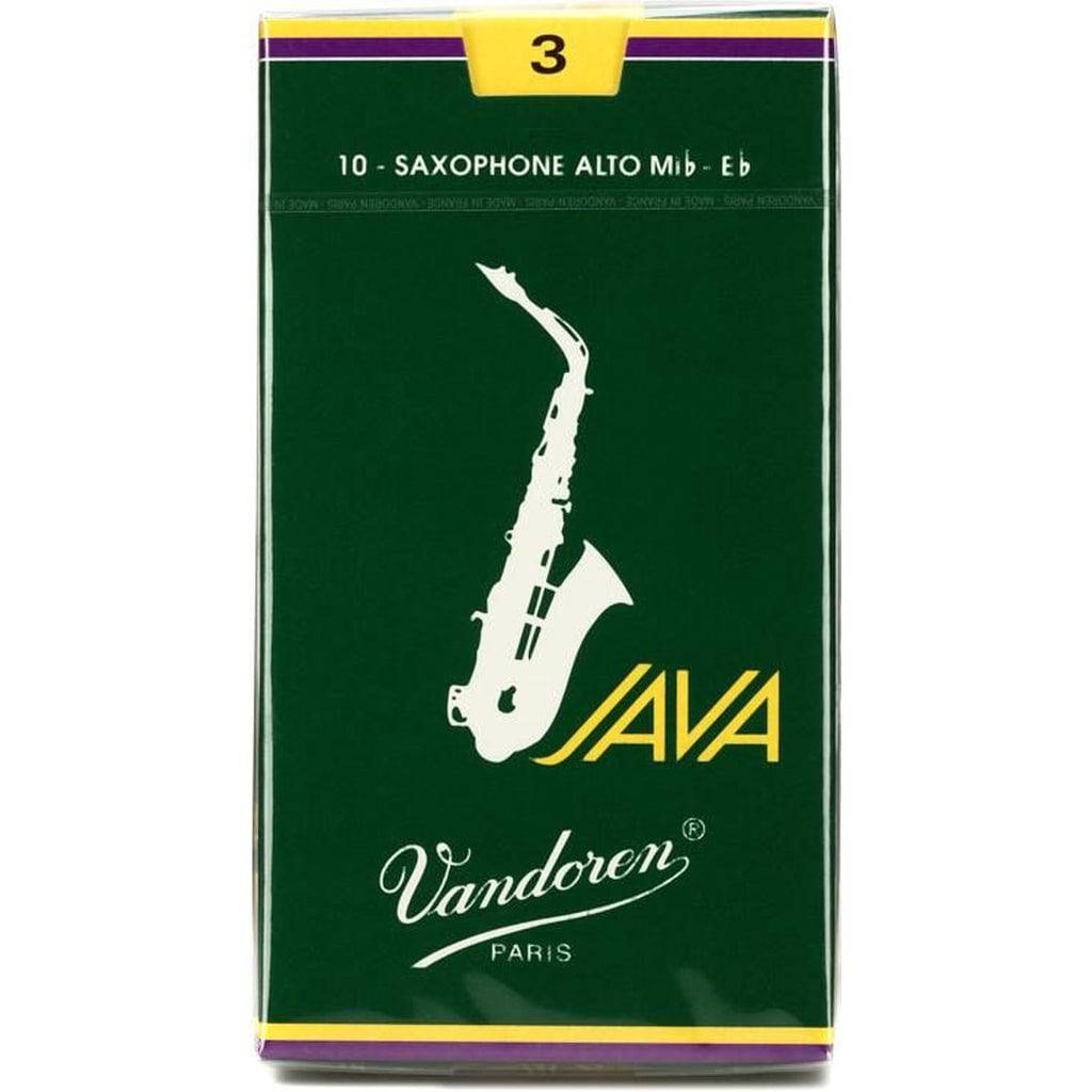 Vandoren JAVA Green Alto Saxophone Reeds - 10 Pack