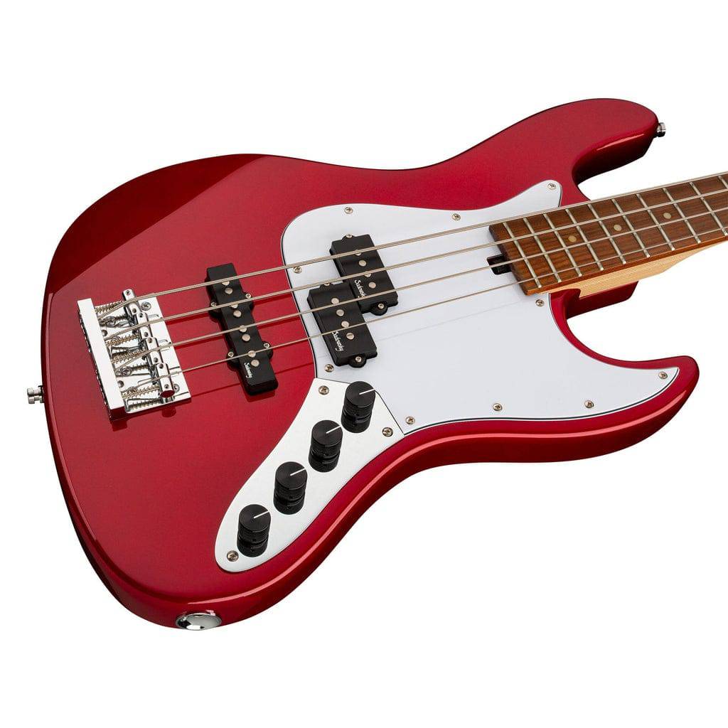 Sadowsky MetroExpress 21 Fret Hybrid P/J Morado Fingerboard 4 String Bass Guitar - Solid Candy Apple Red Metallic High Polish