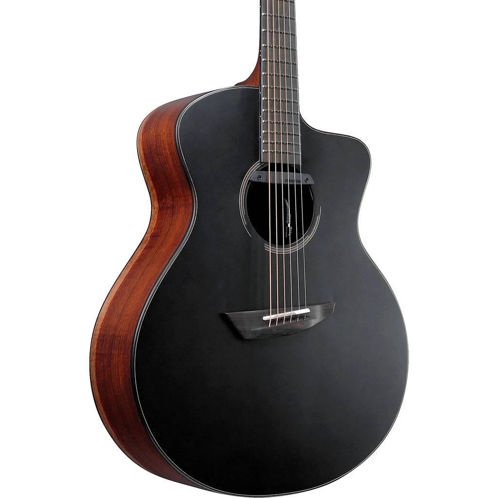 Ibanez Jon Gomm Signature JGM5 Acoustic-Electric Guitar - Black Satin Top - Irvine Art And Music