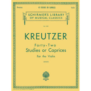 Kreutzer – 42 Studies or Caprices Schirmer Library of Musical Classics Vol. 230 For the Violin(SINGER)