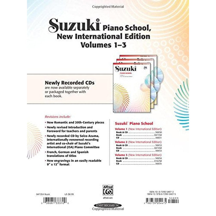 Suzuki Piano School International Edition Piano Book