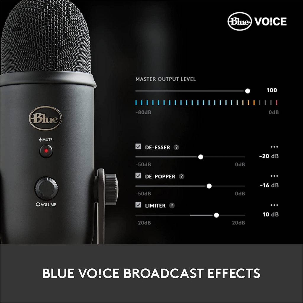 Blue Microphones Yeti Multi-pattern USB Condenser Microphone - Blackout