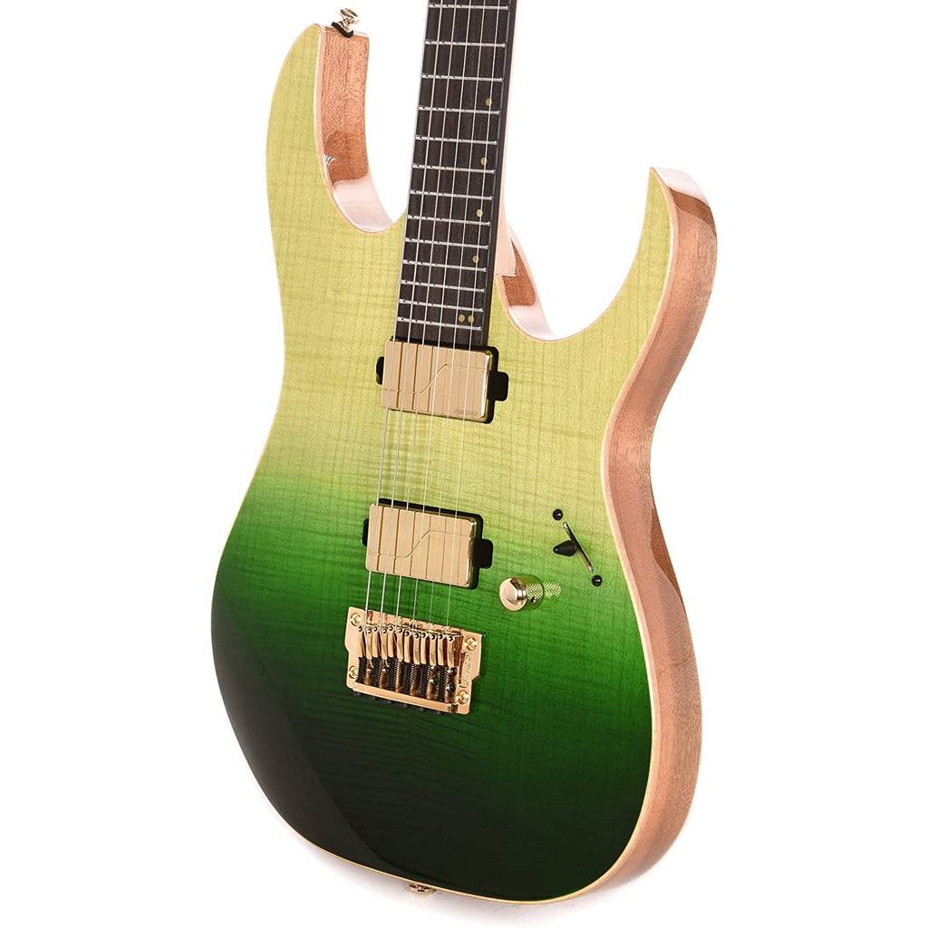 Ibanez Luke Hoskin Signature LHM1 Electric Guitar - Transparent Green Gradiation - Irvine Art And Music