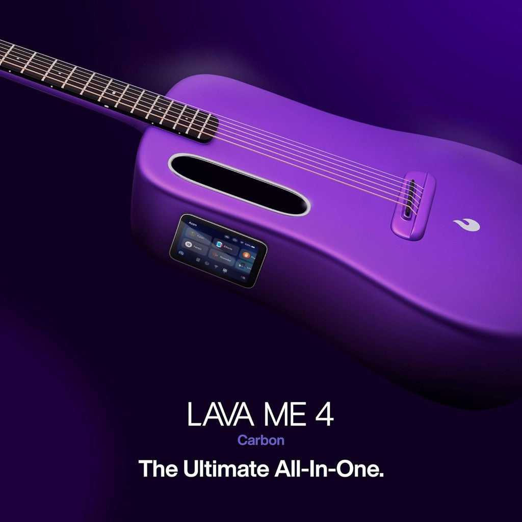LAVA Music ME 4 Carbon Touchscreen Acoustic Electric Smart Guitar w/ Gig Bag