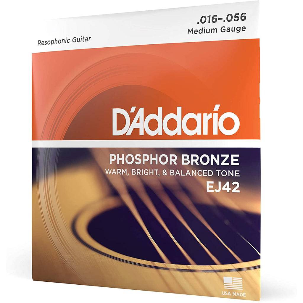 D’Addario Resophonic Guitar EJ42 - .016-.056 Medium Strings - Irvine Art And Music