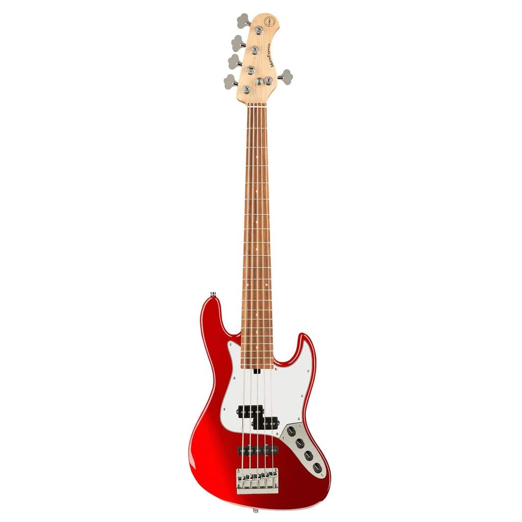Sadowsky MetroExpress 21 Fret Hybrid P/J Morado Fingerboard 5 String Bass Guitar - Solid Candy Apple Red Metallic High Polish