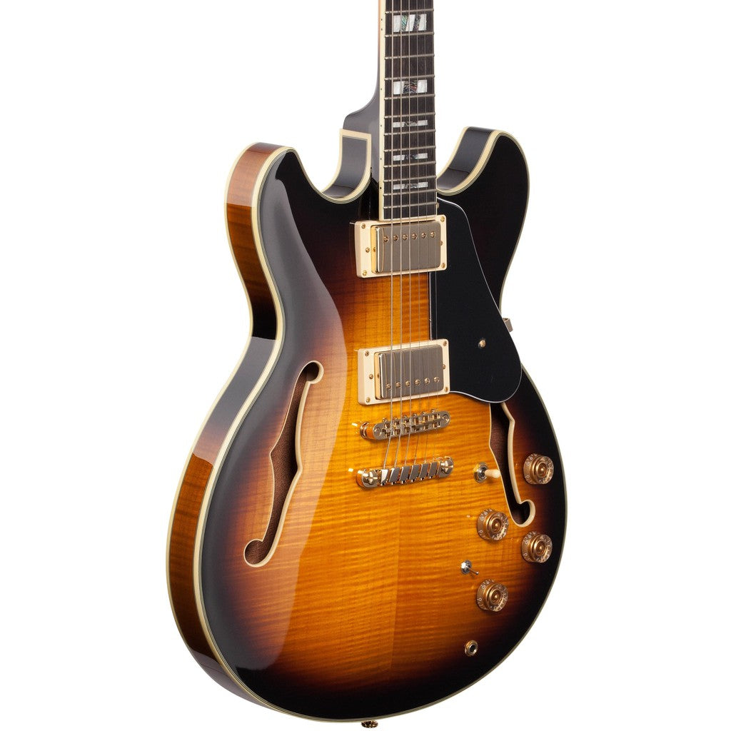 Ibanez John Scofield Signature JSM10 Semi-hollowbody Electric Guitar - Vintage Yellow Sunburst
