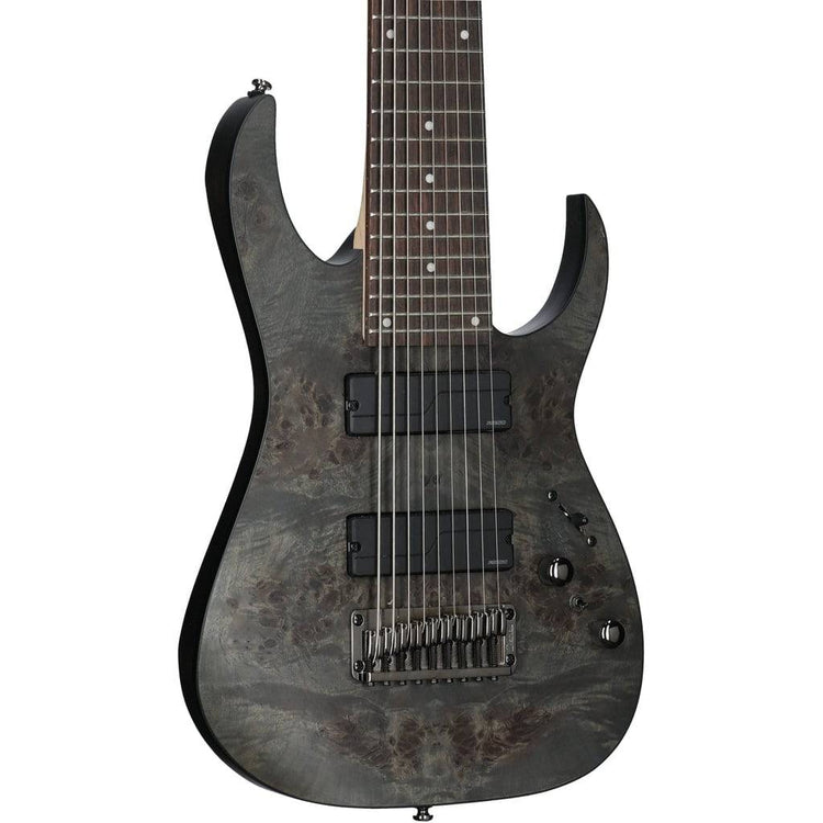 Ibanez Axe Design Lab RG9PB 9-string Electric Guitar - Transparent Gray Flat