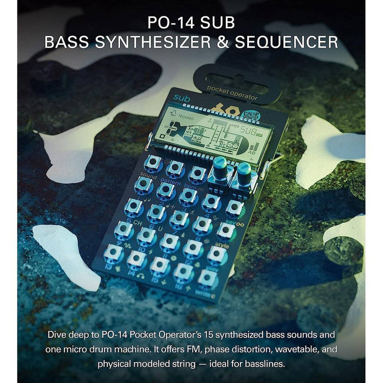 Teenage Engineering PO-14 Pocket Operator Sub Bass Synthesizer and Sequencer