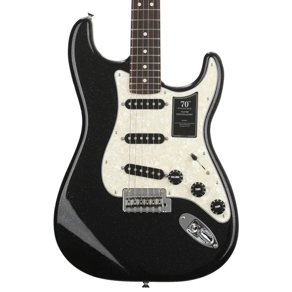 Fender 70th Anniversary Player Stratocaster Electric Guitar with Rosewood Fingerboard - Nebula Noir