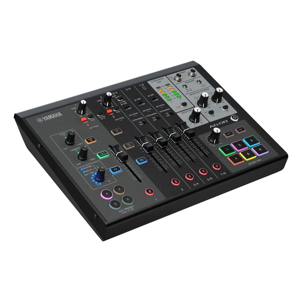 Yamaha AG08 All-In-One 8-Channel Live Streaming Mixer