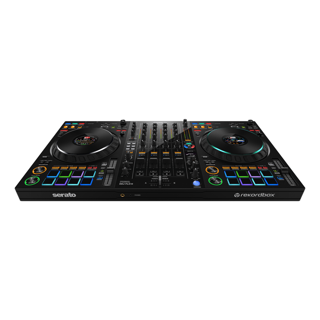 Pioneer DJ the 4- channel controller DDJ - FLX10 for rekordbox and Serato DJ  Pro