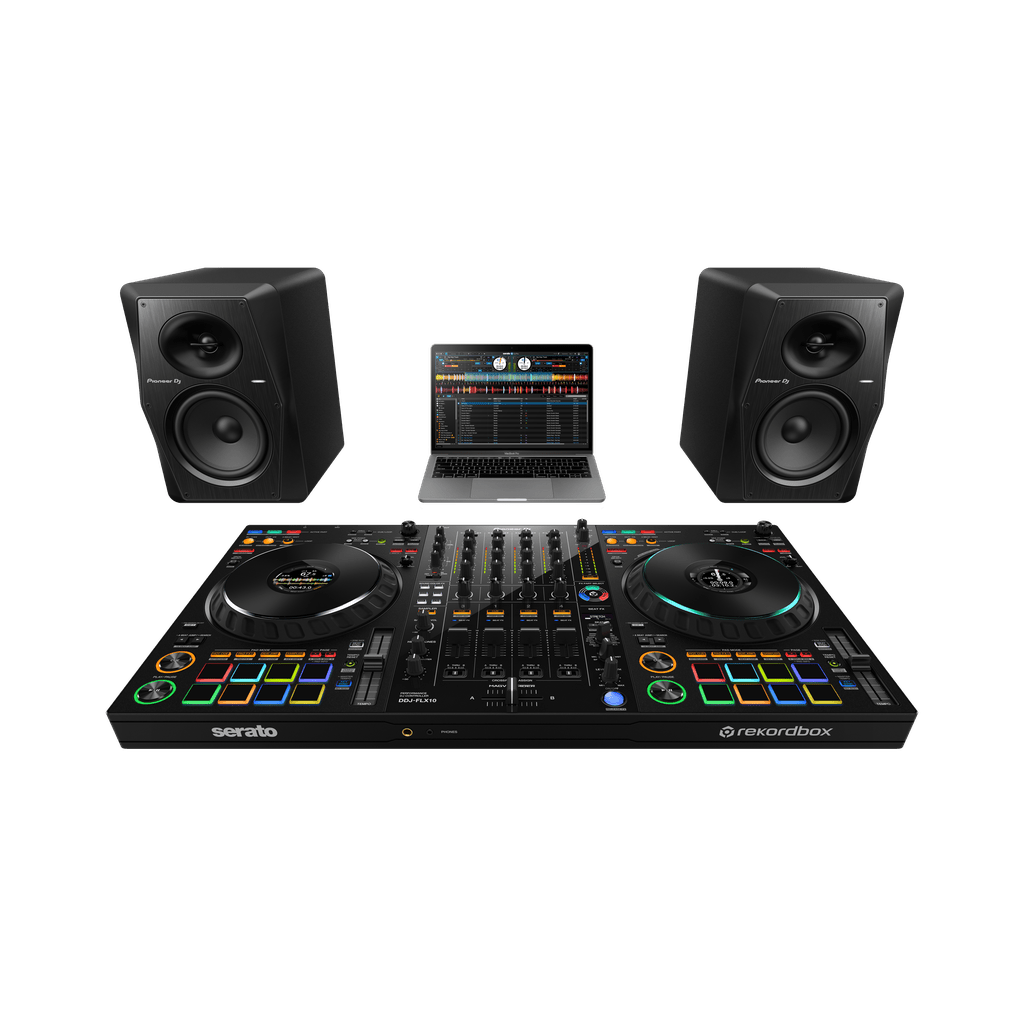 Pioneer DJ DDJ-FLX10 4-deck Rekordbox and Serato DJ Controller - Black
