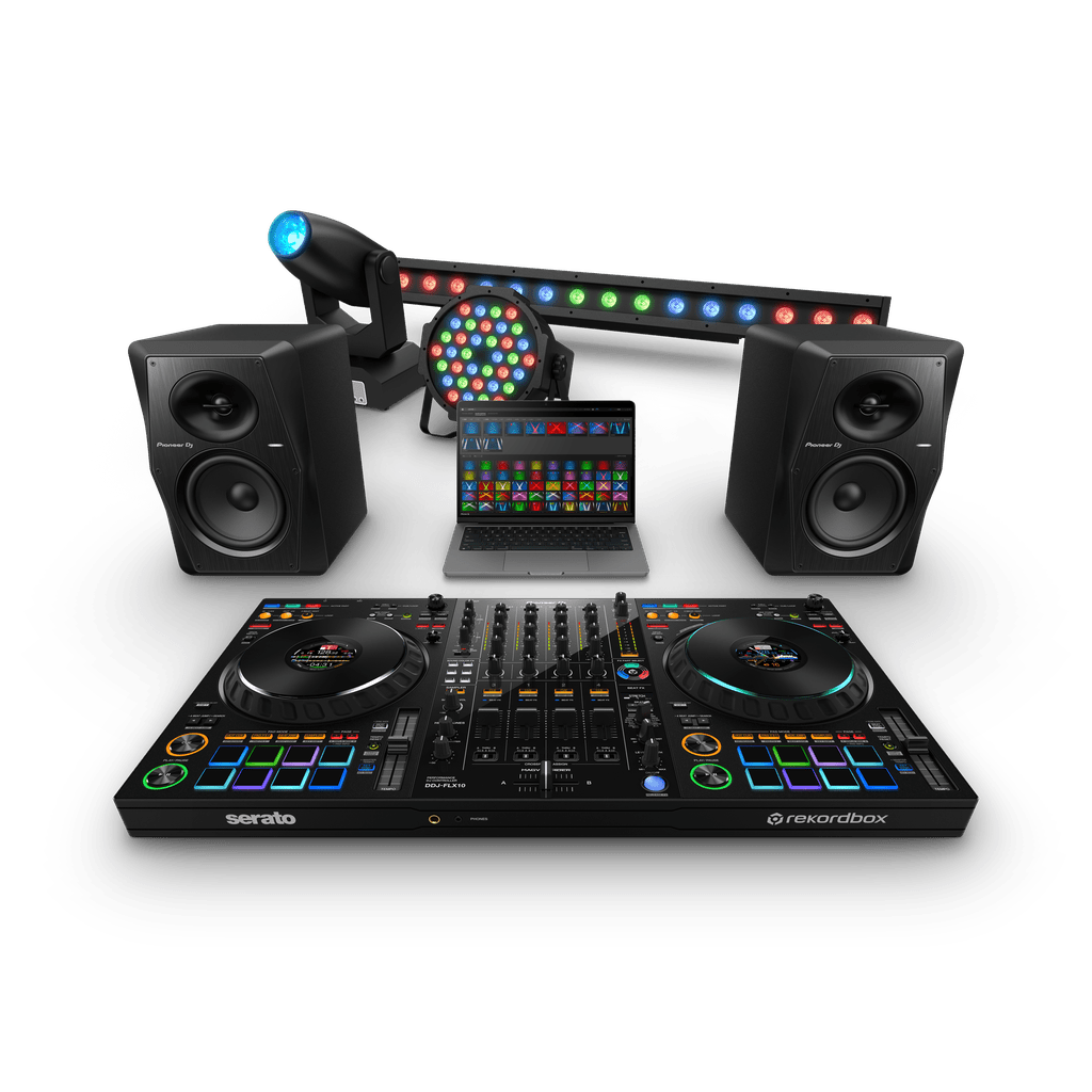 Pioneer DJ DDJ-FLX10 4-deck Rekordbox and Serato DJ Controller - Black