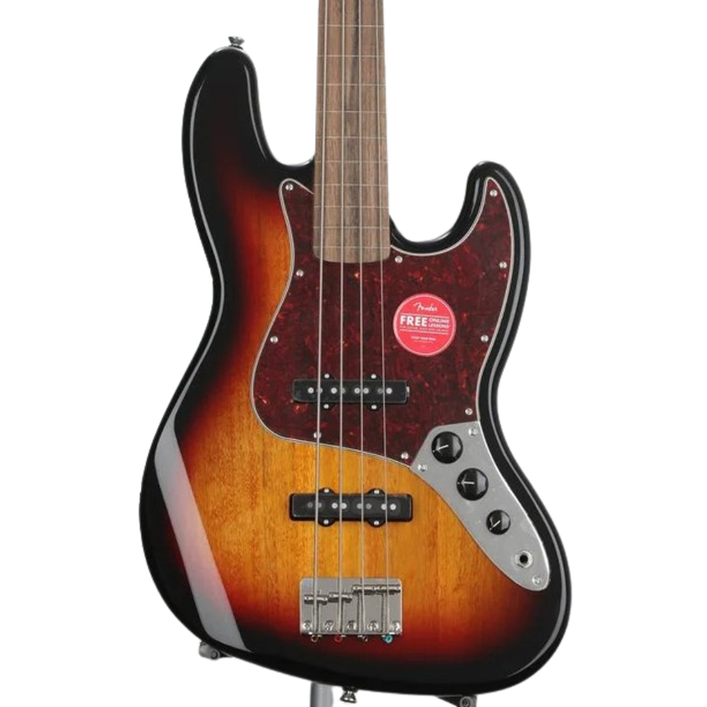 Squier Classic Vibe '60s Fretless Jazz Bass Guitar - 3-Tone Sunburst