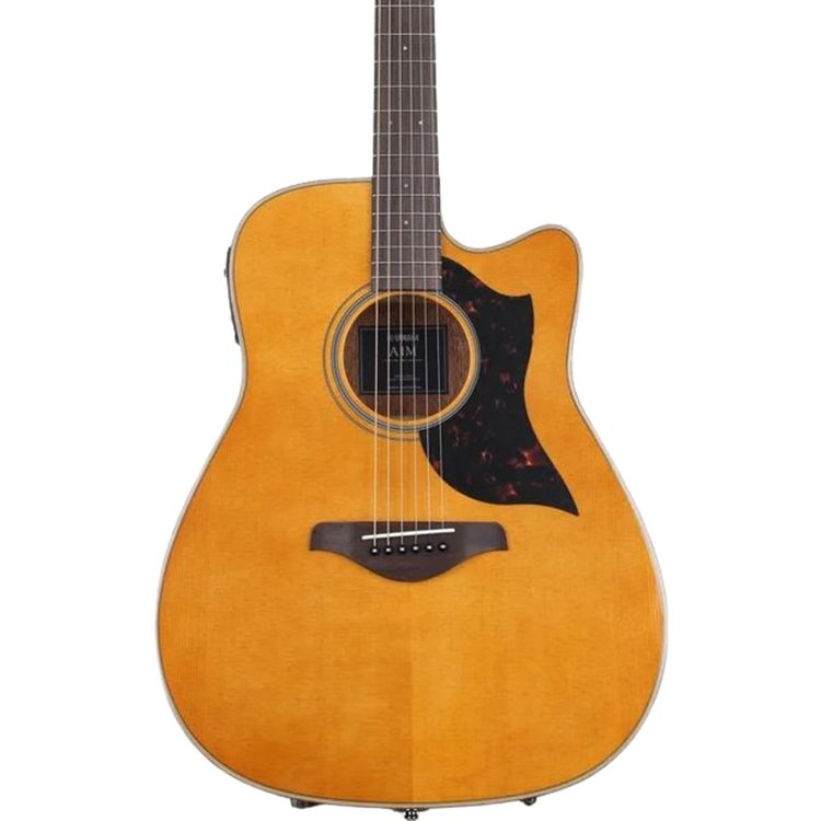 Yamaha A1M Dreadnought Cutaway Acoustic Electric Guitar- Vintage Natural