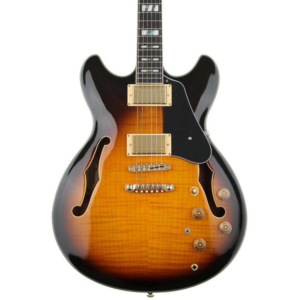 Ibanez John Scofield Signature JSM10 Semi-hollowbody Electric Guitar - Vintage Yellow Sunburst