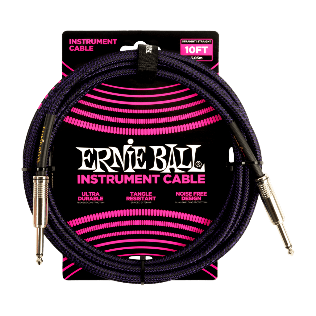 Ernie Ball Braided 10ft Instrument Cable - Irvine Art And Music