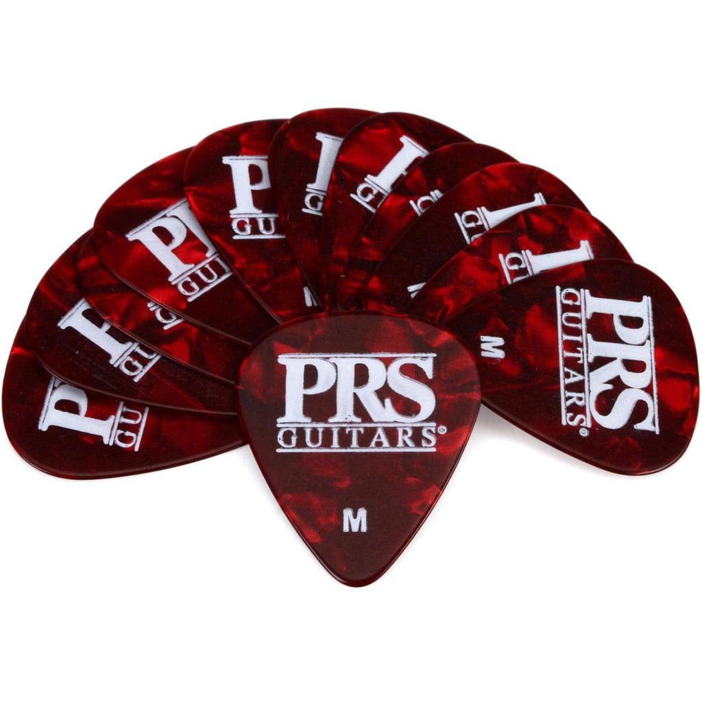 PRS Red Tortoise Celluloid Guitar Picks - Medium 12-Pack - Irvine Art And Music