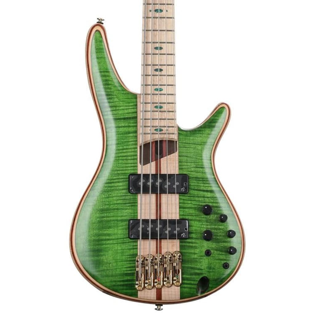 Ibanez Premium SR5FMDX 5-string Bass Guitar - Emerald Green Low Gloss - Irvine Art And Music