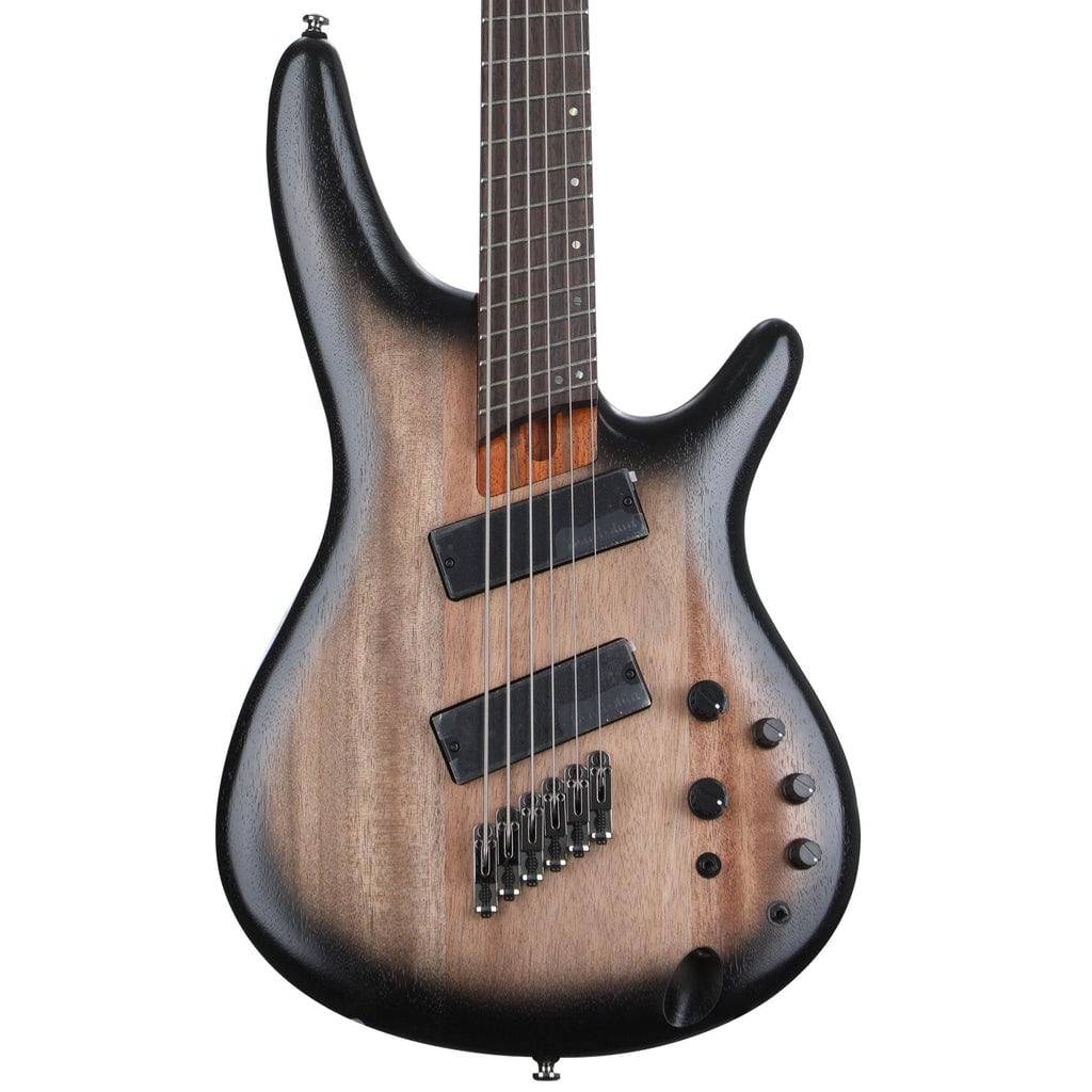 Ibanez Bass Workshop SRC6MS 6-string Multi-Scale Bass Guitar - Black Stained Burst Low Gloss