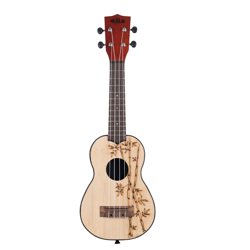 Kala Ukadelic Bamboo Top Soprano Ukulele - Natural Satin