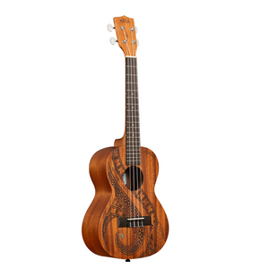 Kala Voyage Collection Guidance Ukulele - Natural with Maori Design