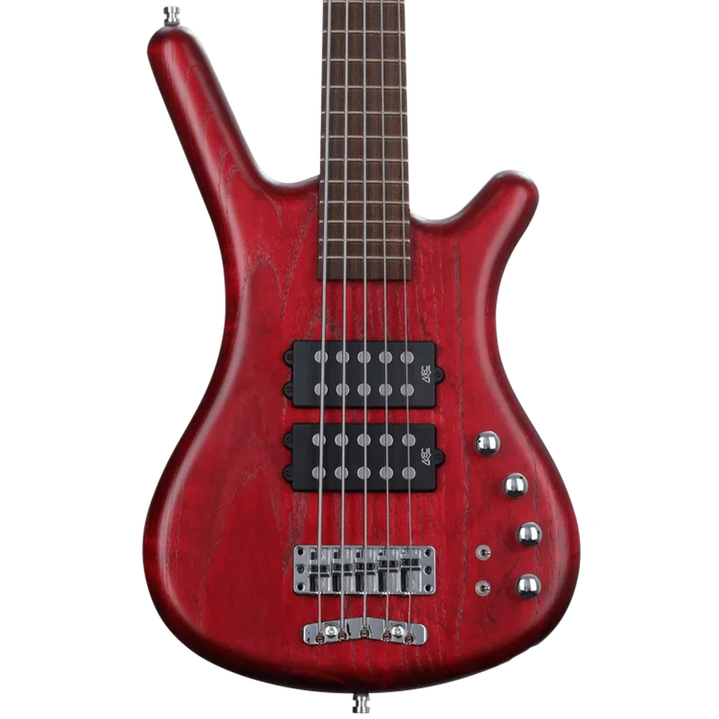 Warwick Pro Series Corvette $$ 5 String Bass Guitar - Burgundy Red Transparent Satin