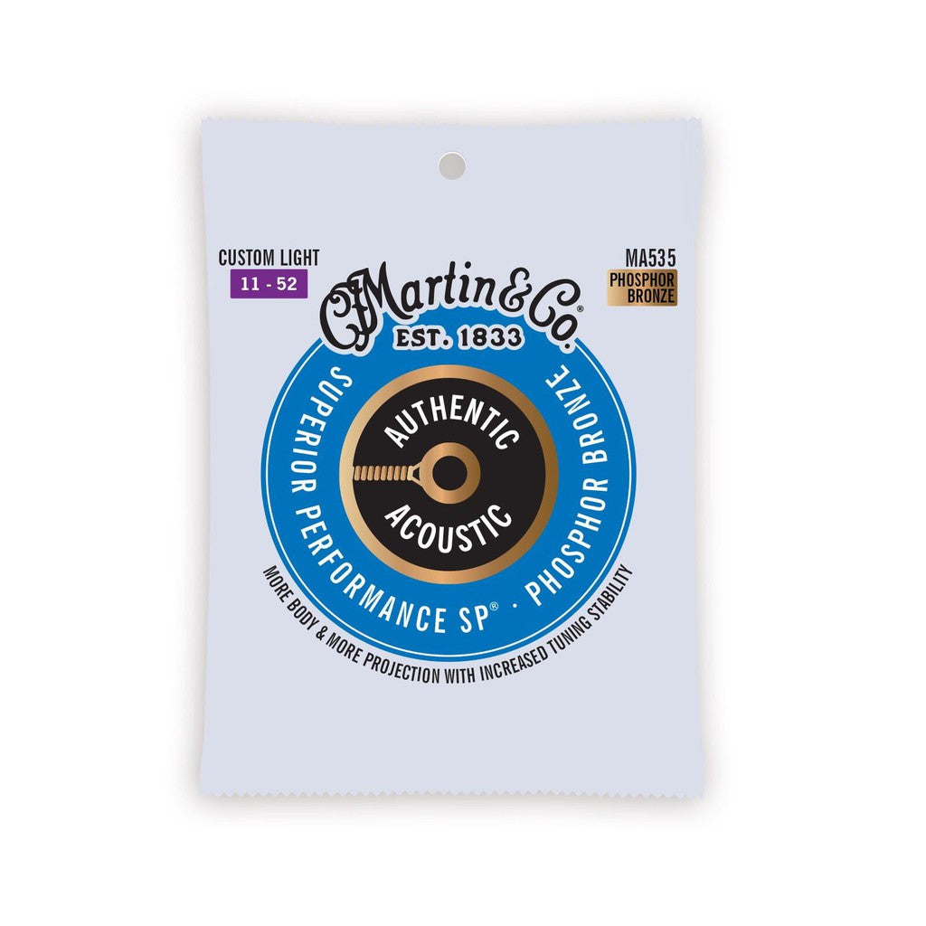 Martin Authentic Acoustic Superior Performance Phosphor Bronze Guitar Strings