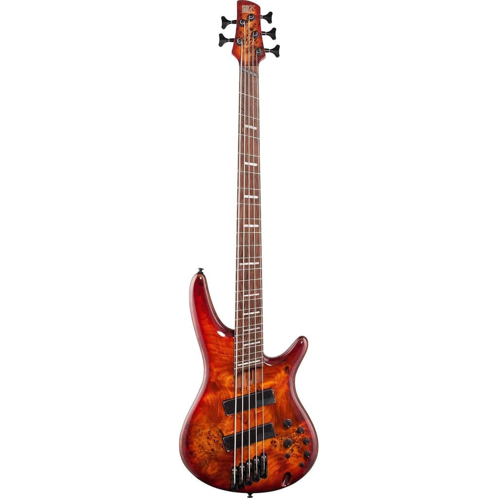 Ibanez Bass Workshop SRMS805 Multi-Scale Bass Guitar - Brown Topaz Burst - Irvine Art And Music