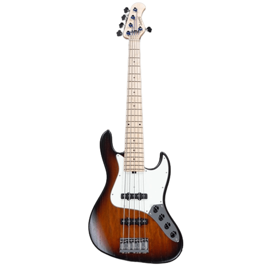 Sadowsky MetroLine 21-Fret Vintage J/J Swamp Ash Body 5-String Bass Guitar - Almond Sunburst Transparent Satin